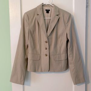 Ann Taylor Tan Blazer with cute Peplum back - very flattering!